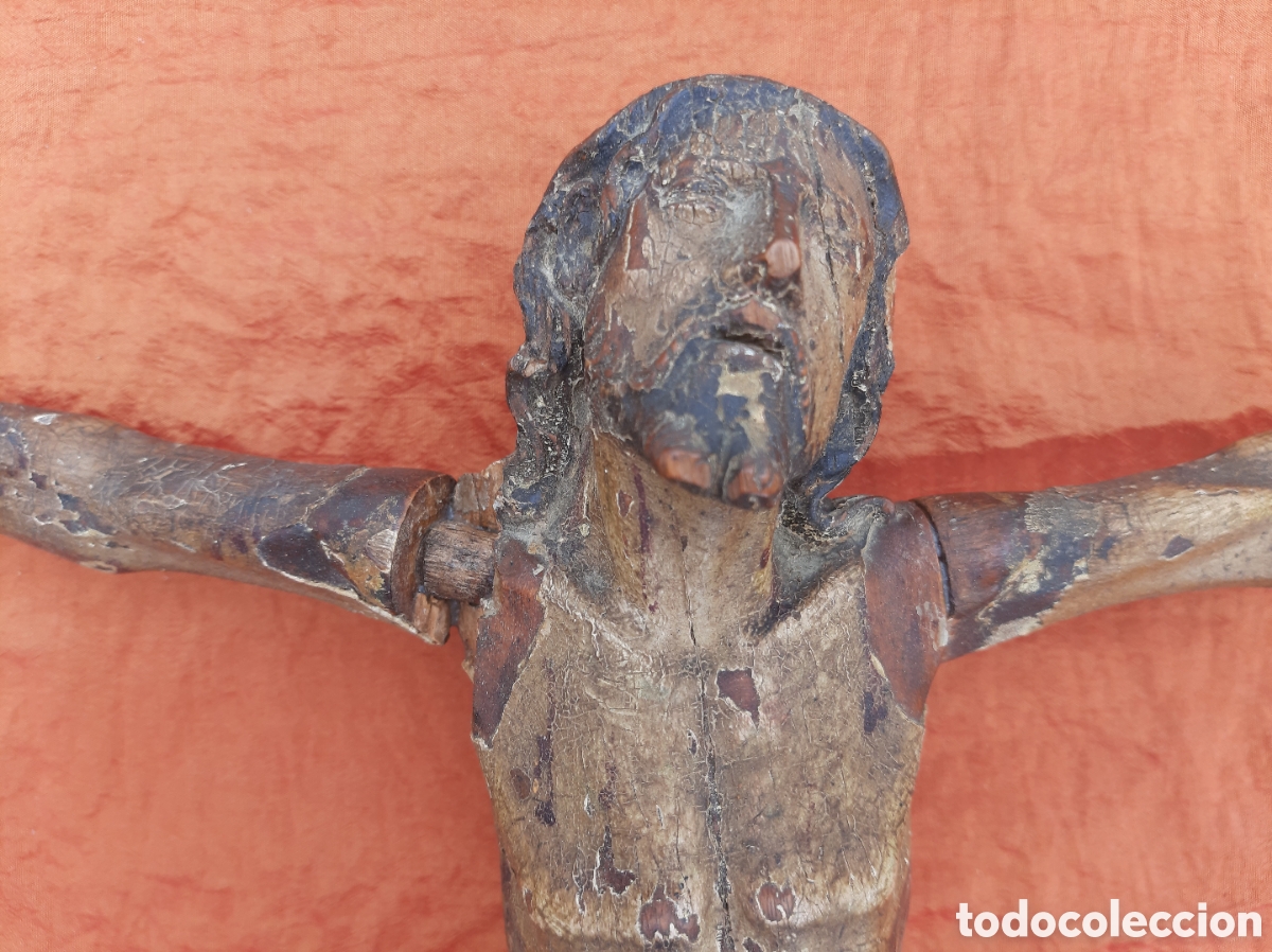 Antig&uuml;edades: Cristo de madera policromada - Foto 7