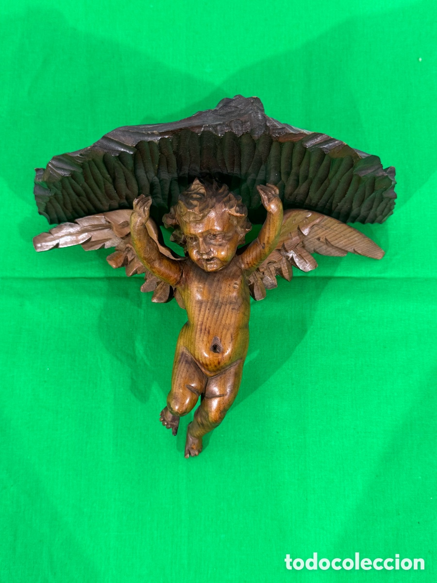 Antig&uuml;edades: PEANA MADERA ANGELITO - Foto 1