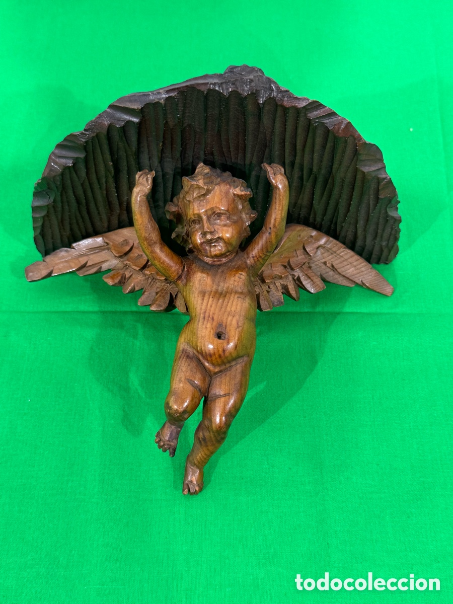 Antig&uuml;edades: PEANA MADERA ANGELITO - Foto 2