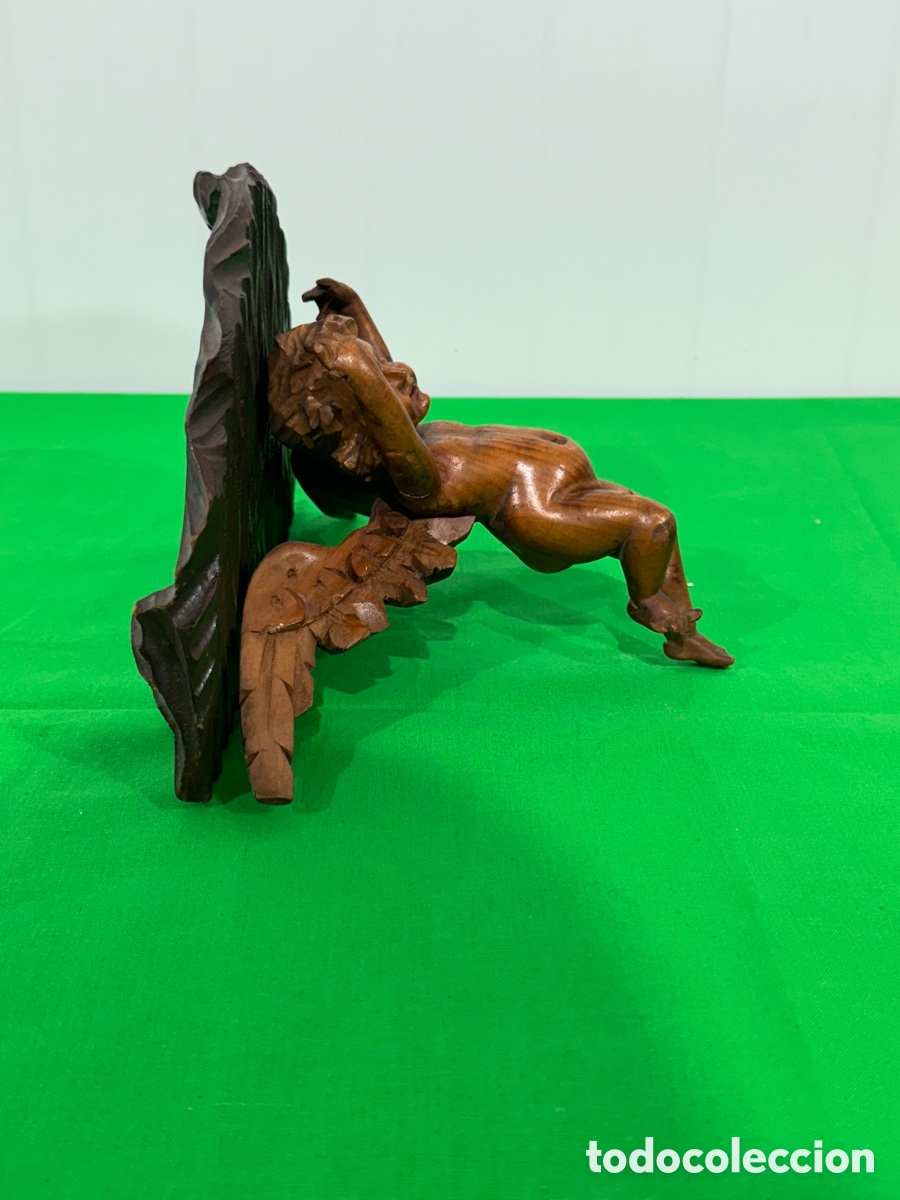 Antig&uuml;edades: PEANA MADERA ANGELITO - Foto 5