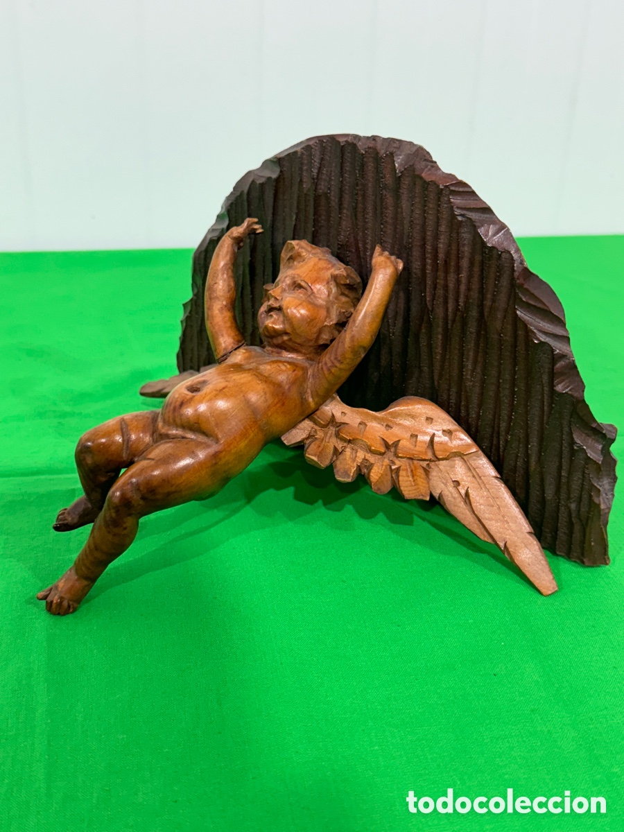 Antig&uuml;edades: PEANA MADERA ANGELITO - Foto 6