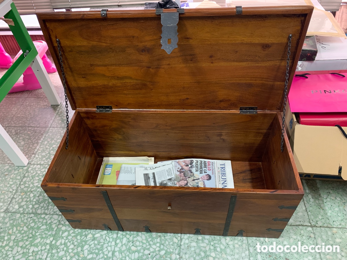 Antig&uuml;edades: 02_ Antiguo ba&uacute;l de madera - Foto 3