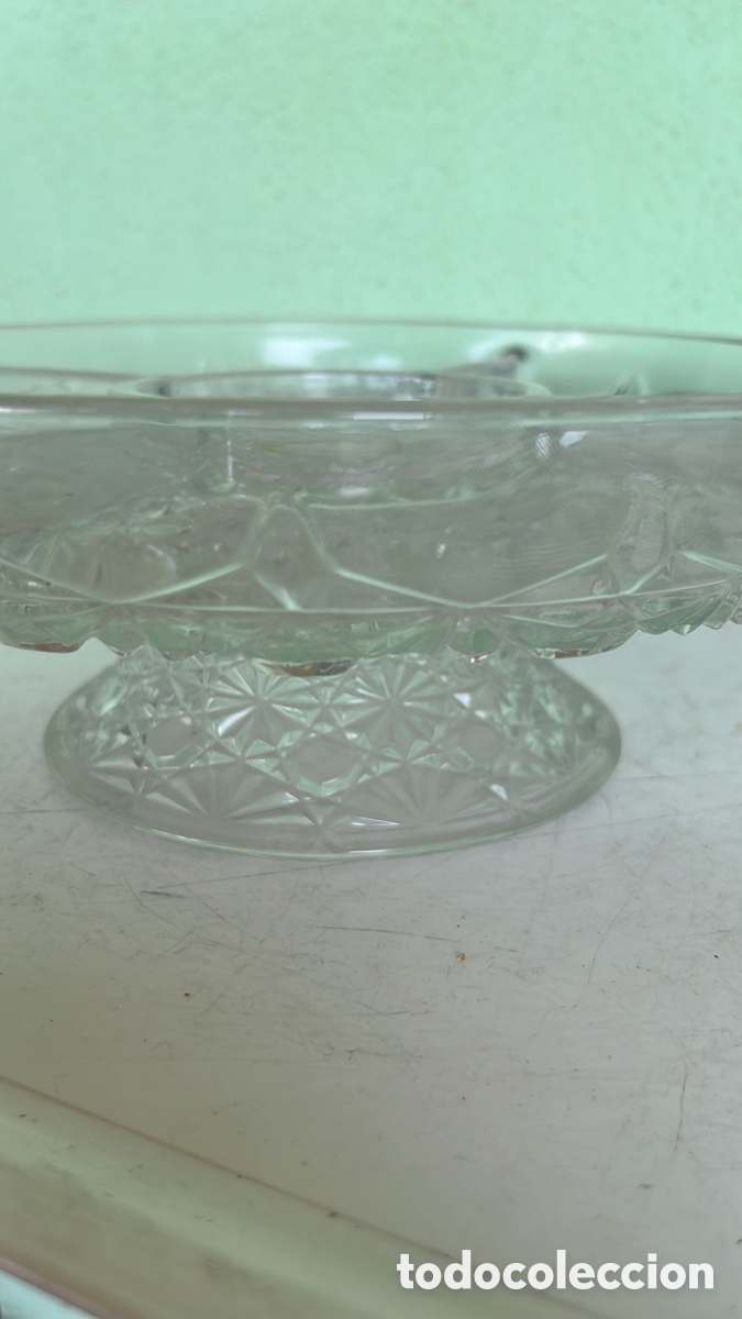 Antig&uuml;edades: ENTREMESERO CRISTAL TALLADO CON PIE - Foto 2