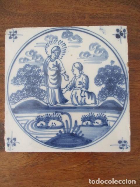 Antig&uuml;edades: Azulejo Delft siglo XVIII - Foto 1