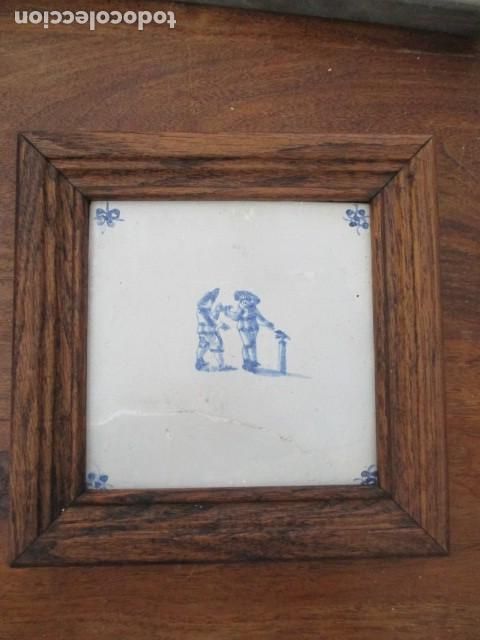 Antig&uuml;edades: Azulejo Delft siglo XVIII - Foto 1