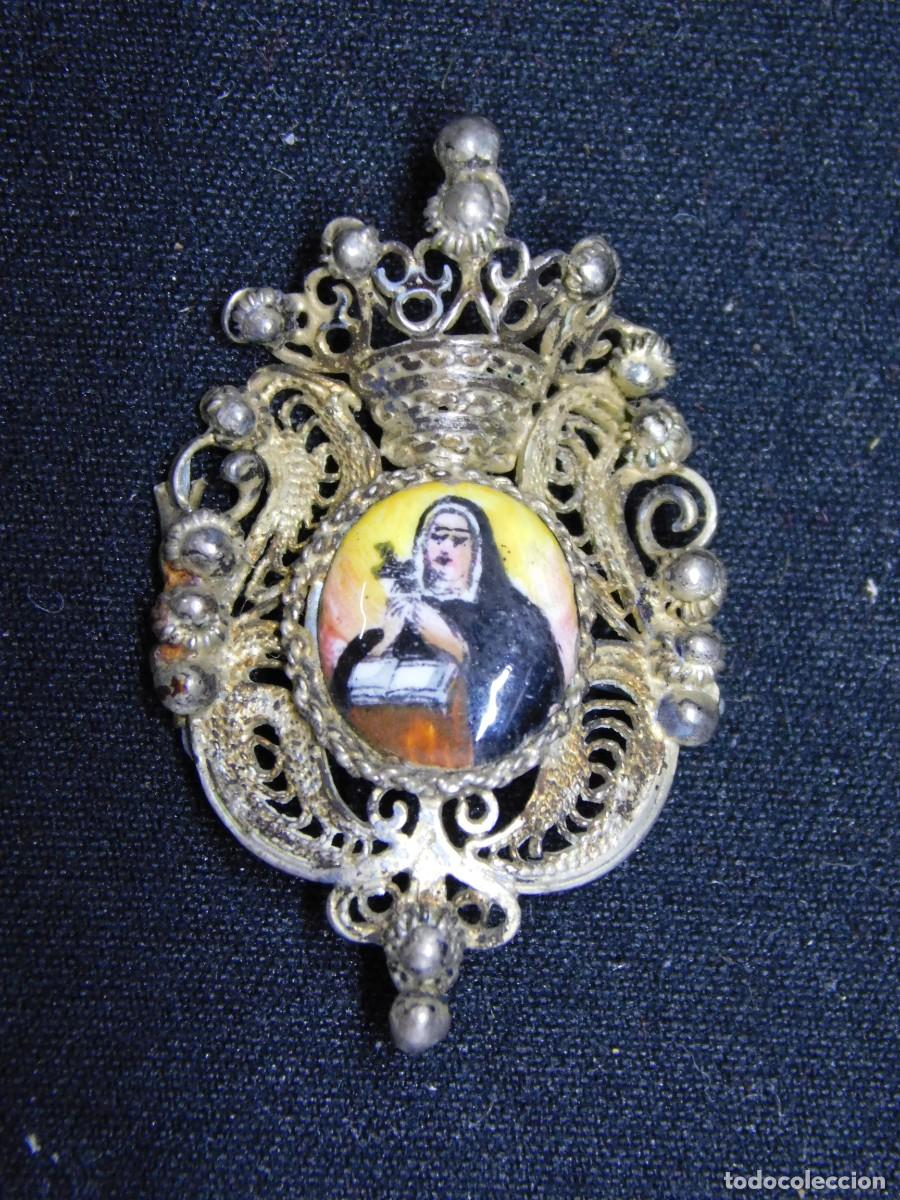 Antig&uuml;edades: BROCHE RELIGIOSO DE PLATA - Foto 1
