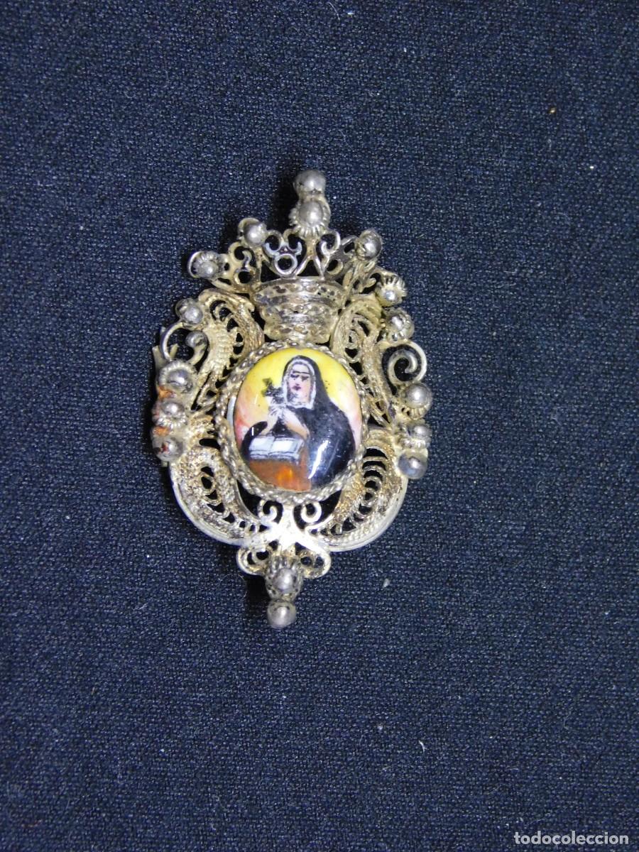 Antig&uuml;edades: BROCHE RELIGIOSO DE PLATA - Foto 2