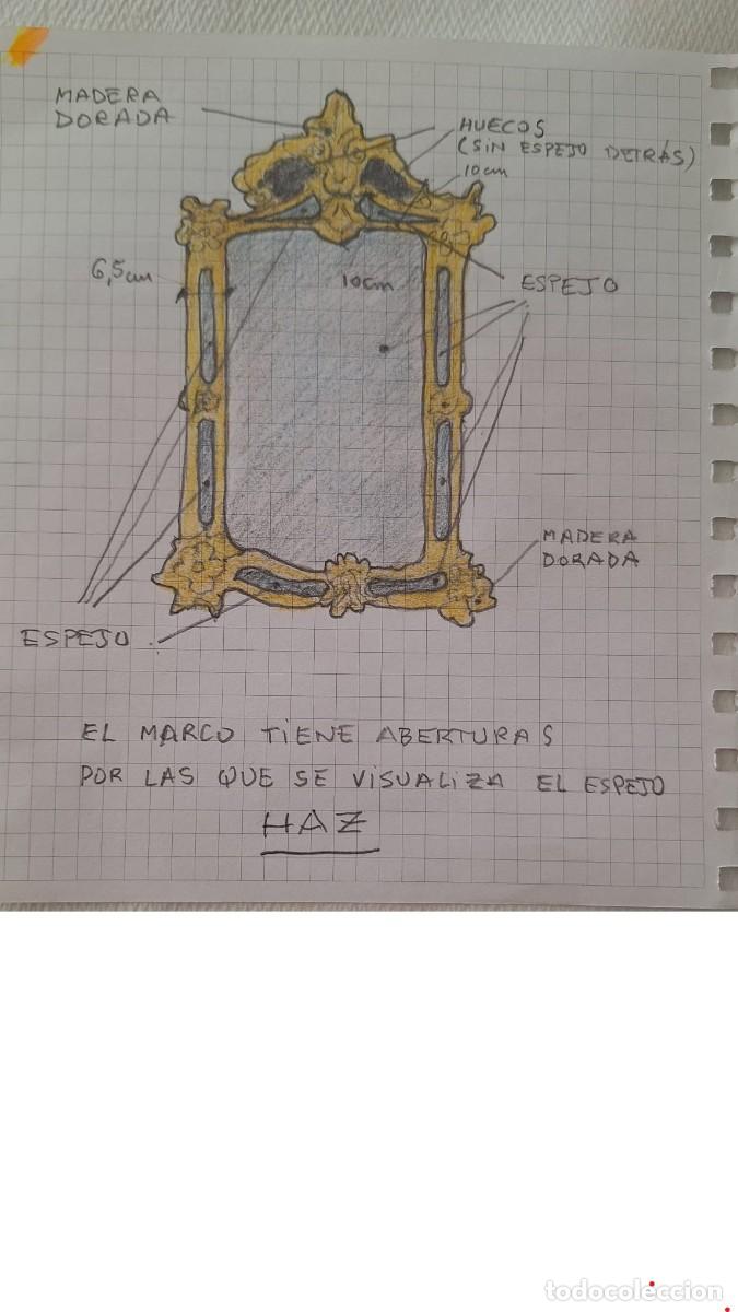 Antig&uuml;edades: Espejo isabelino madera dorada - Foto 3