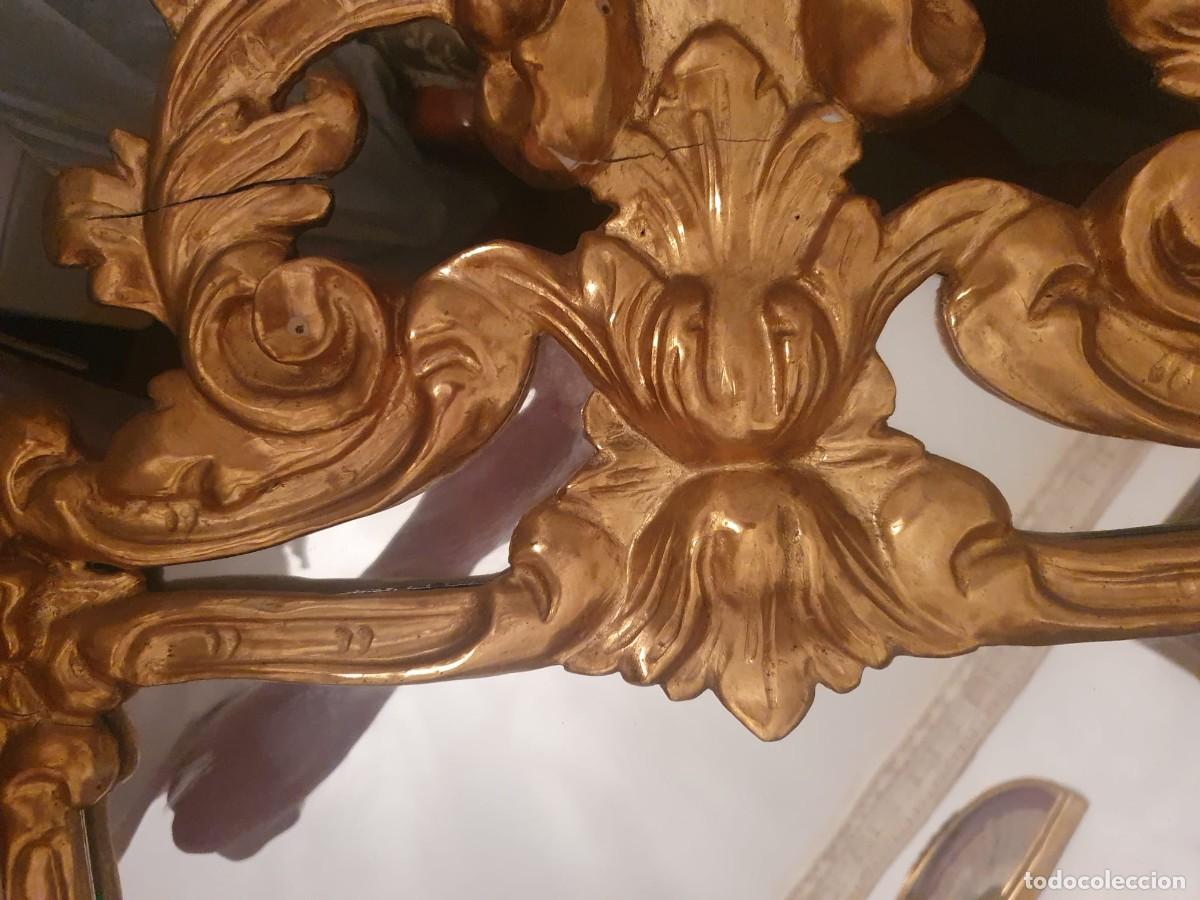 Antig&uuml;edades: Espejo isabelino madera dorada - Foto 9