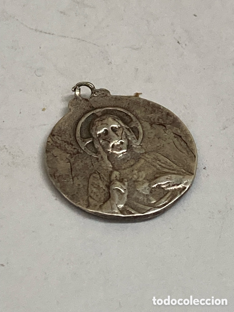 Antig&uuml;edades: Medalla de plata religiosa C286 - Foto 2