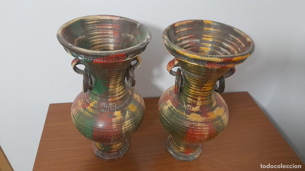 Antig&uuml;edades: 2 Jarrones grandes florero de cer&aacute;mica - Foto 3