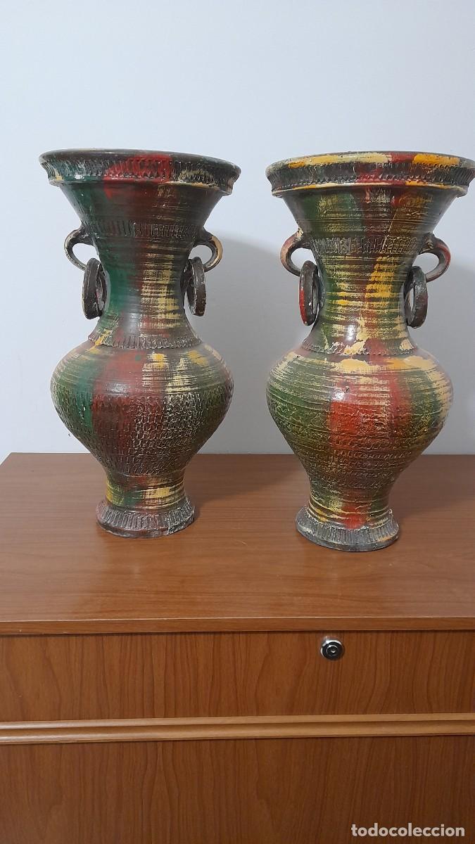 Antig&uuml;edades: 2 Jarrones grandes florero de cer&aacute;mica - Foto 4