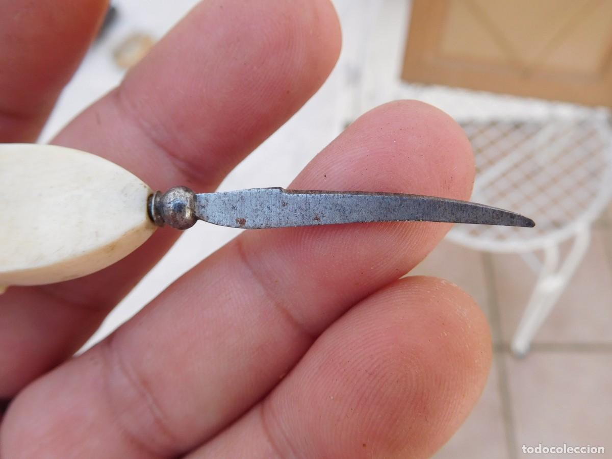 Antig&uuml;edades: Utensilio antiguo con mango de marfil - Foto 6