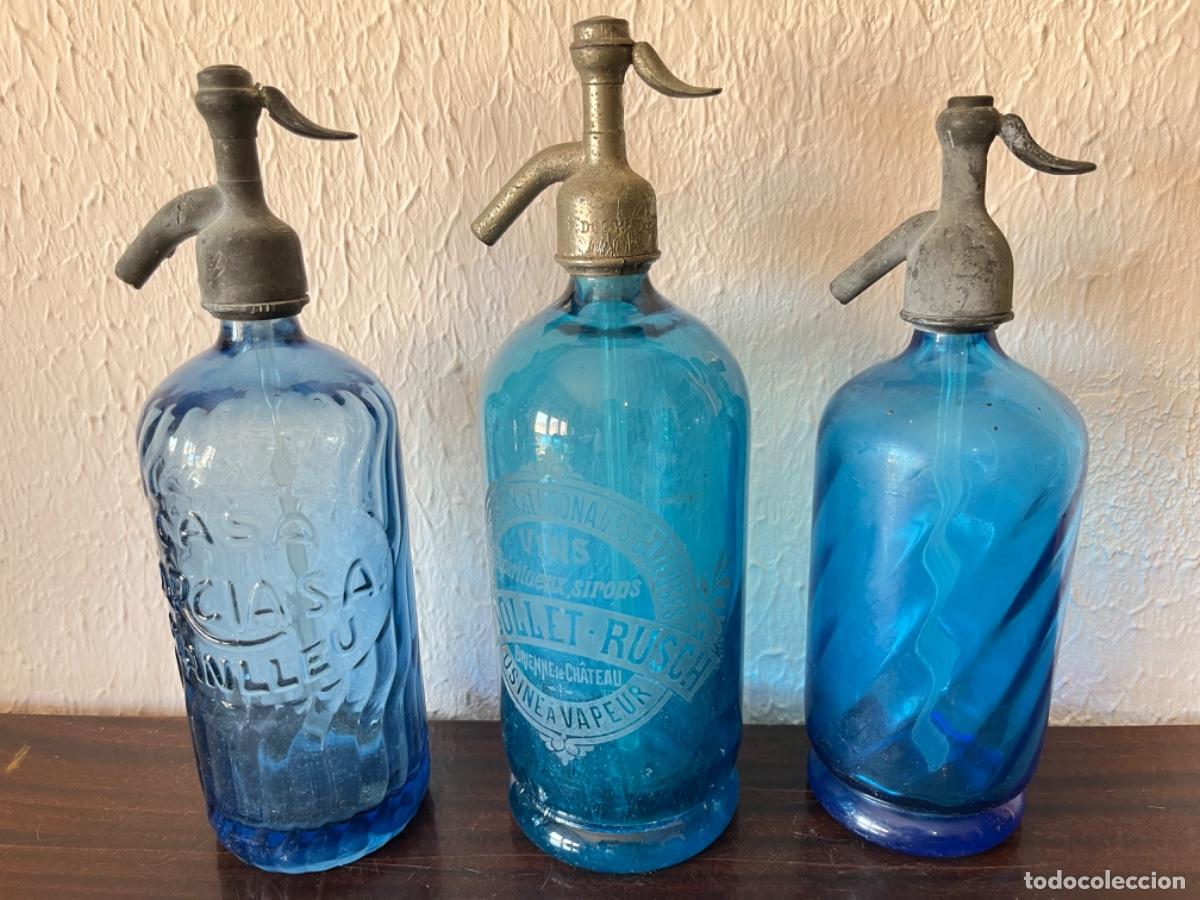 Antig&uuml;edades: Colecci&oacute;n de sifones azules - Foto 9