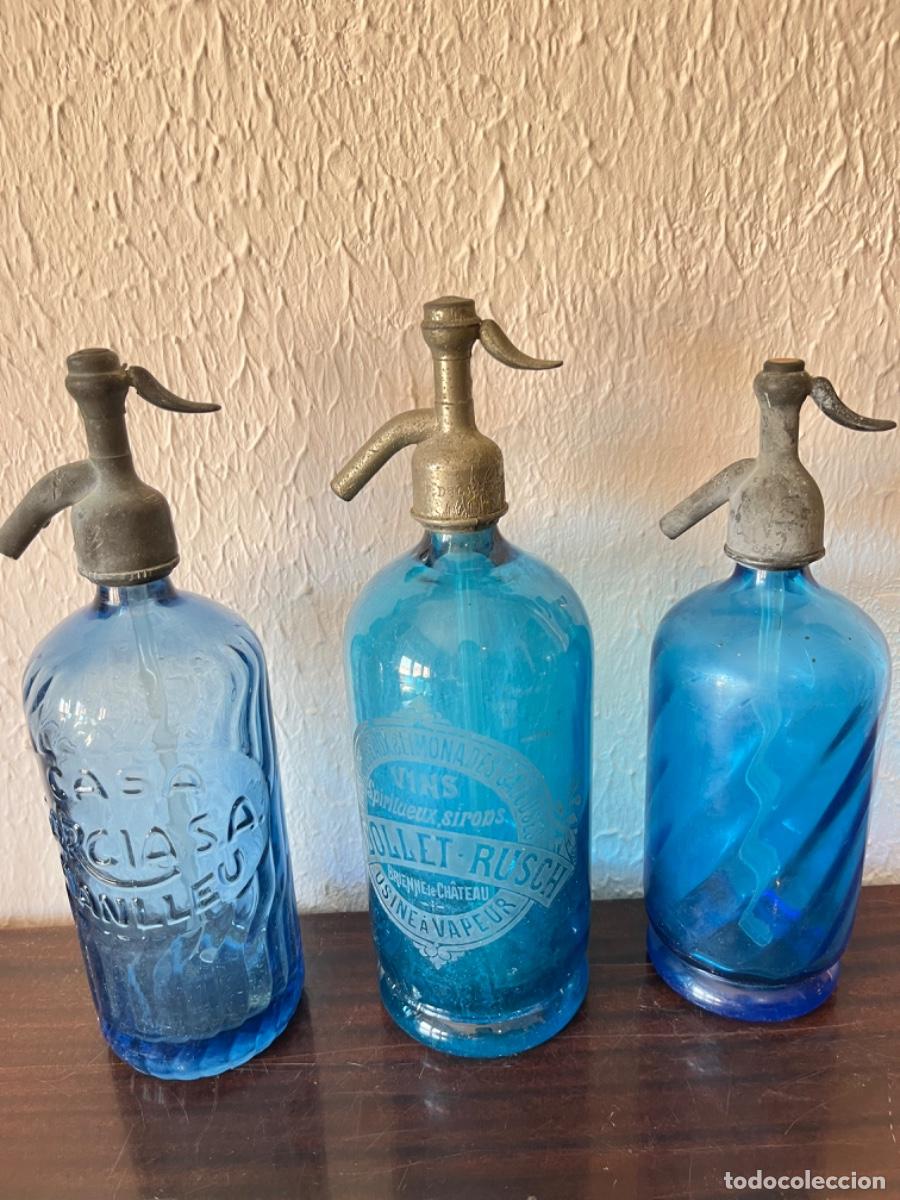 Antig&uuml;edades: Colecci&oacute;n de sifones azules - Foto 10