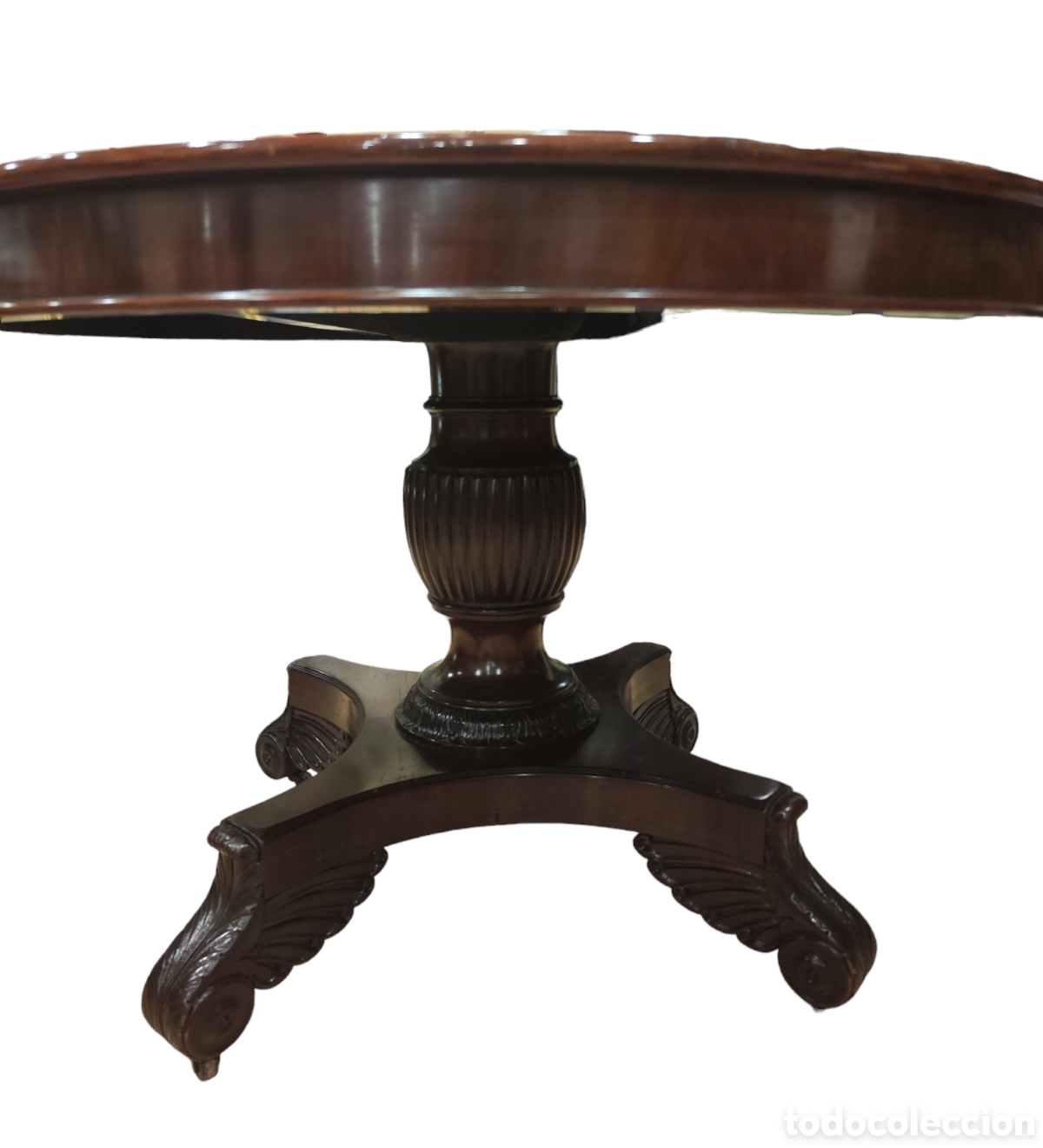 Antig&uuml;edades: Mesa antigua abatible en madera de caoba. - Foto 3