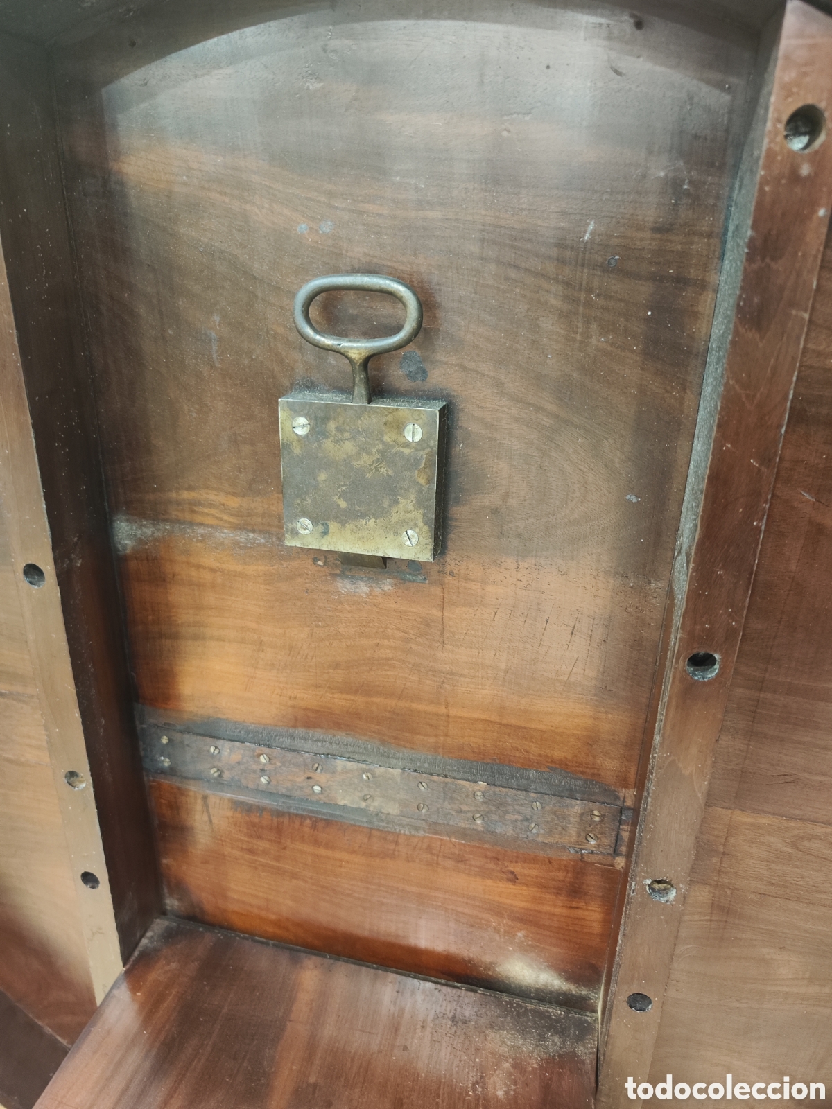 Antig&uuml;edades: Mesa antigua abatible en madera de caoba. - Foto 8