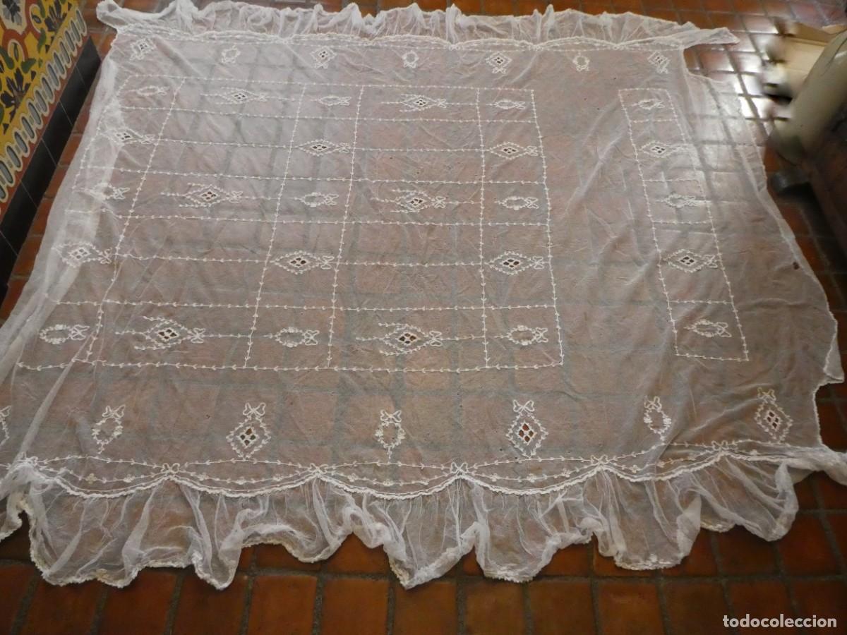 Antig&uuml;edades: COLCHA DE ENCAJE PRIMERA MITAD S.XX - Foto 6