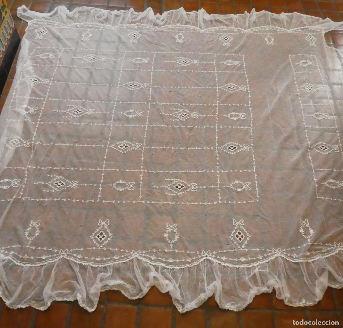 Antig&uuml;edades: COLCHA DE ENCAJE PRIMERA MITAD S.XX - Foto 9