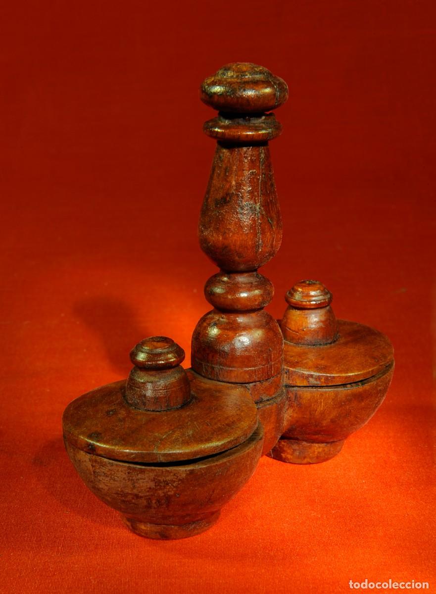 Antig&uuml;edades: Antiguo especiero de Cerezo - Foto 2