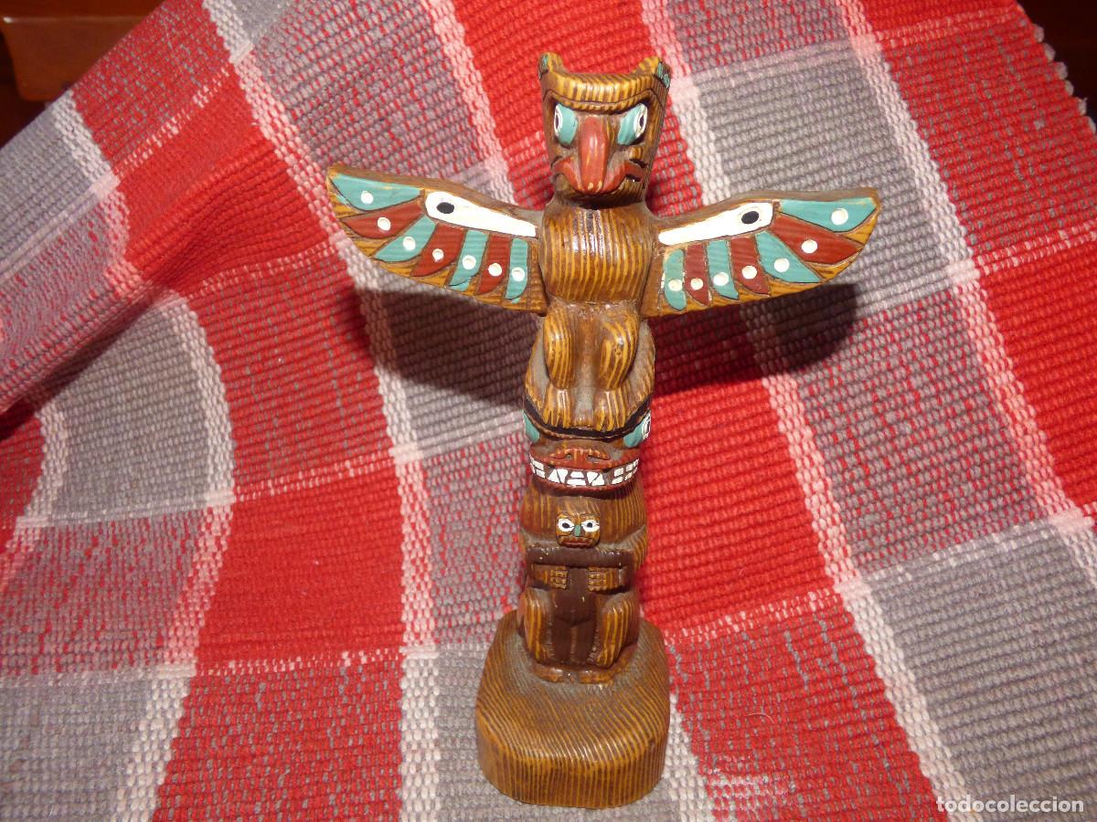Antig&uuml;edades: Totem indio,Canada.Perlite. - Foto 1
