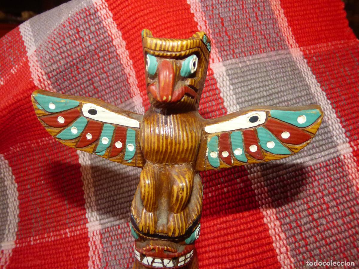 Antig&uuml;edades: Totem indio,Canada.Perlite. - Foto 2