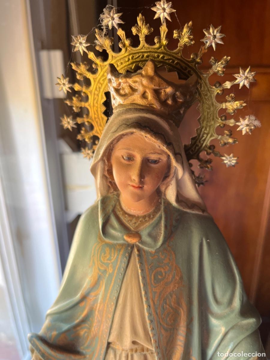 Antig&uuml;edades: Virgen Milagrosa cristal 46cm - Foto 7