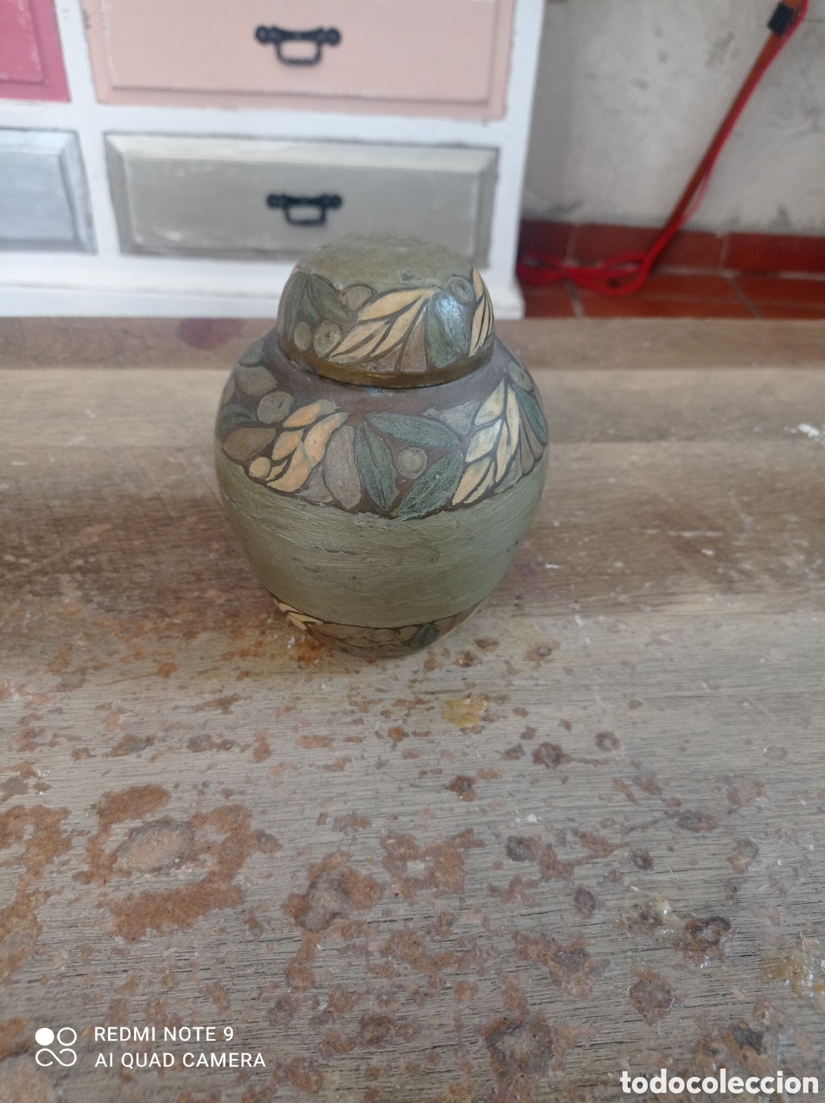 Antig&uuml;edades: Jarr&oacute;n met&aacute;lico esmaltado - Foto 1