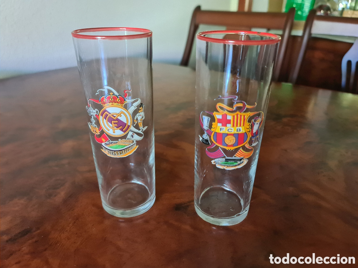 Antig&uuml;edades: Vasos de Tubo derbi Barsa Madrid - Foto 1