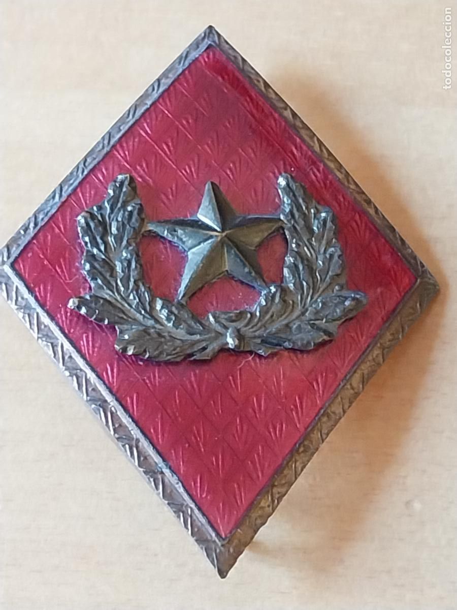 Antiquit&eacute;s: ESTADO MAYOR EJERCITO ROMBO ESMALTE 5CM ALTO ORIGINAL MILITAR