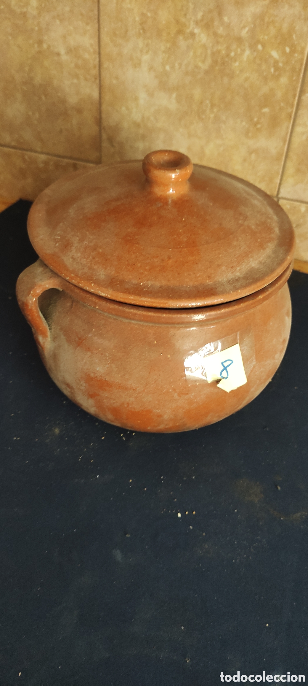 Antig&uuml;edades: Olla de barro con tapadera - Foto 2
