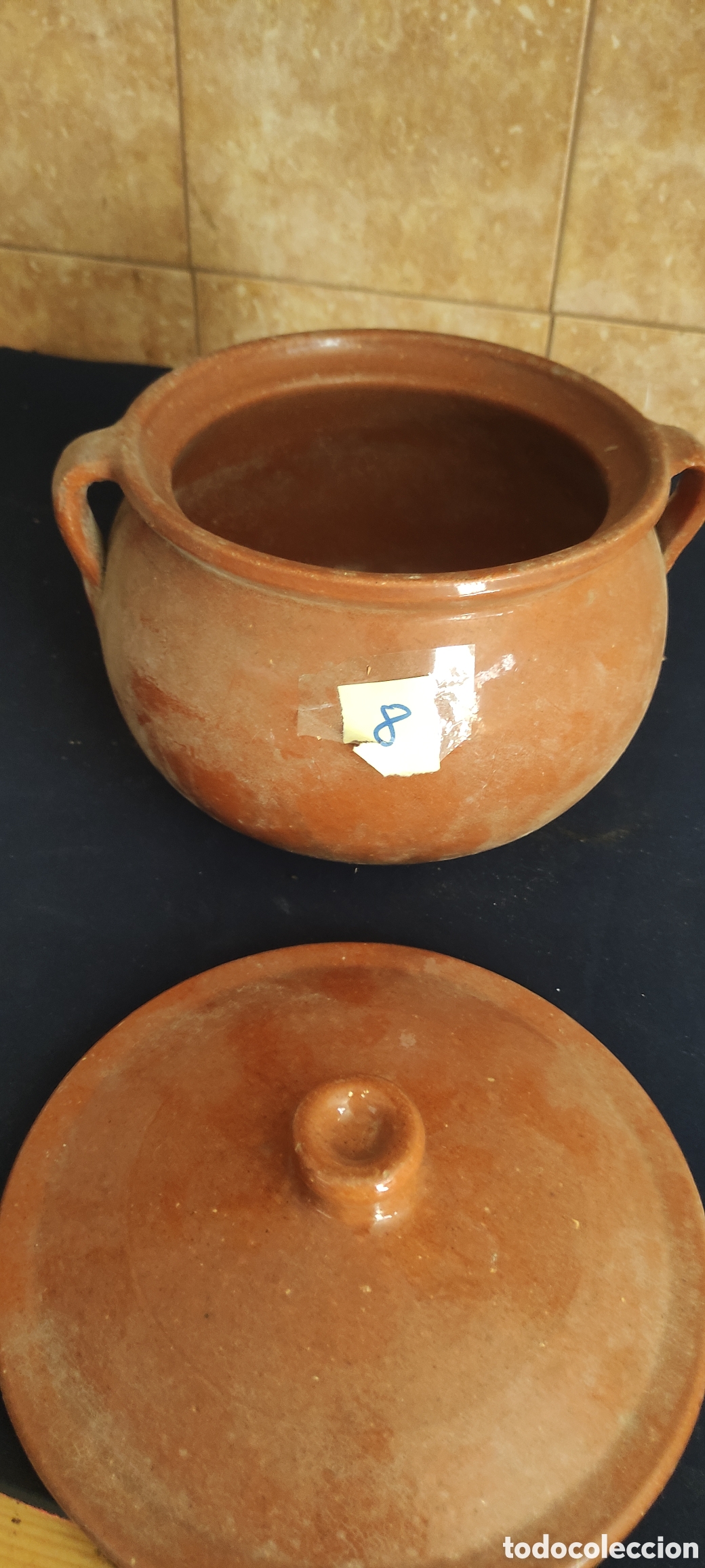 Antig&uuml;edades: Olla de barro con tapadera - Foto 3