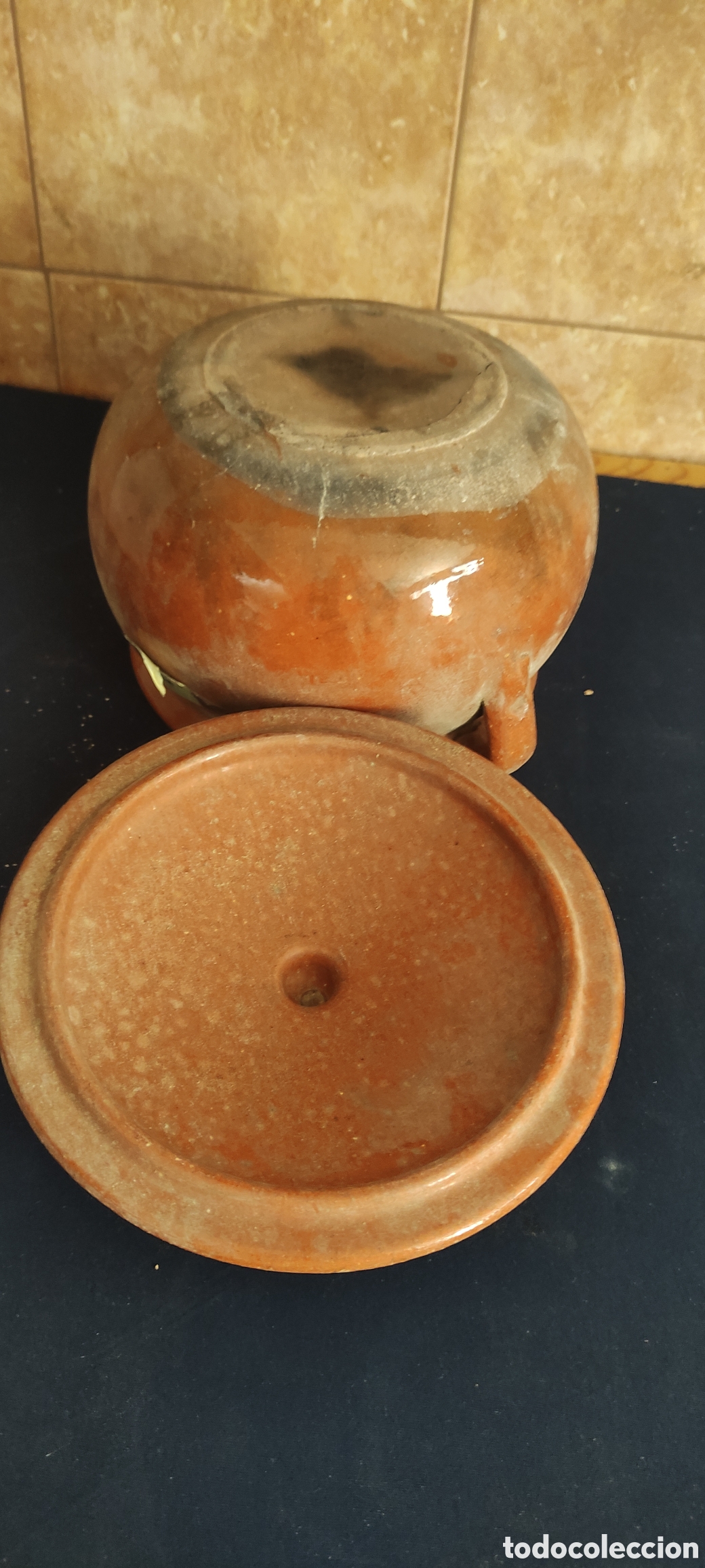 Antig&uuml;edades: Olla de barro con tapadera - Foto 6