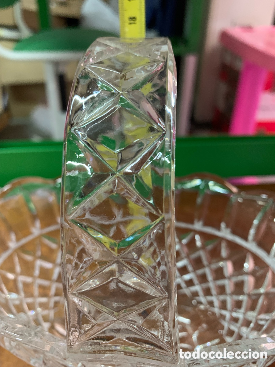 Antig&uuml;edades: 02_ centro de mesa de cristal frutero - Foto 5