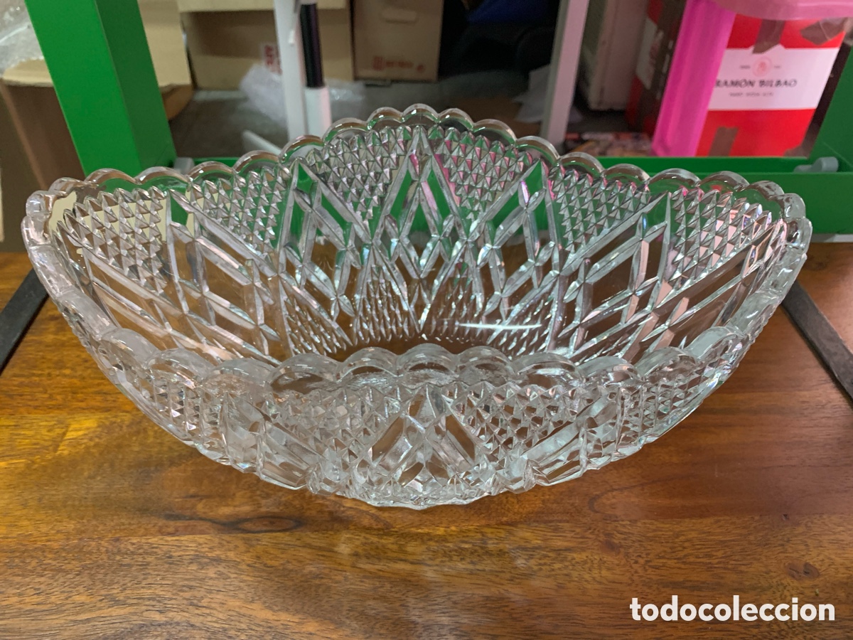 Antig&uuml;edades: 02_ centro de mesa de cristal - Foto 3