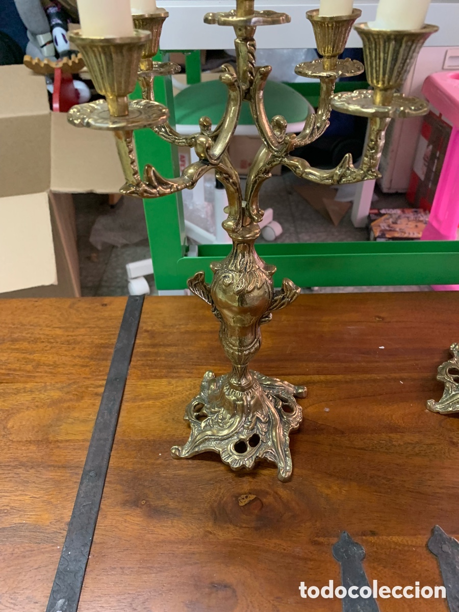 Antig&uuml;edades: 02_juego de candelabros - Foto 2