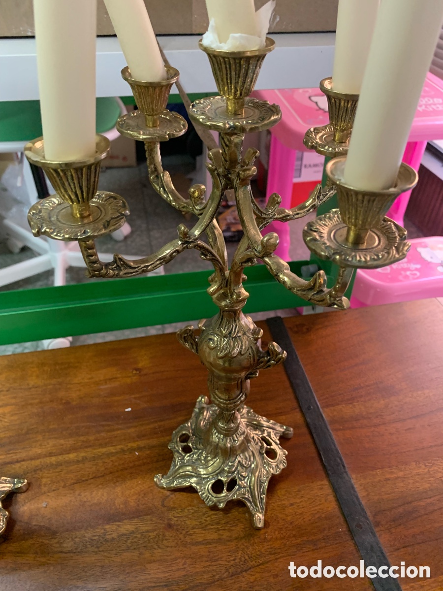 Antig&uuml;edades: 02_juego de candelabros - Foto 7