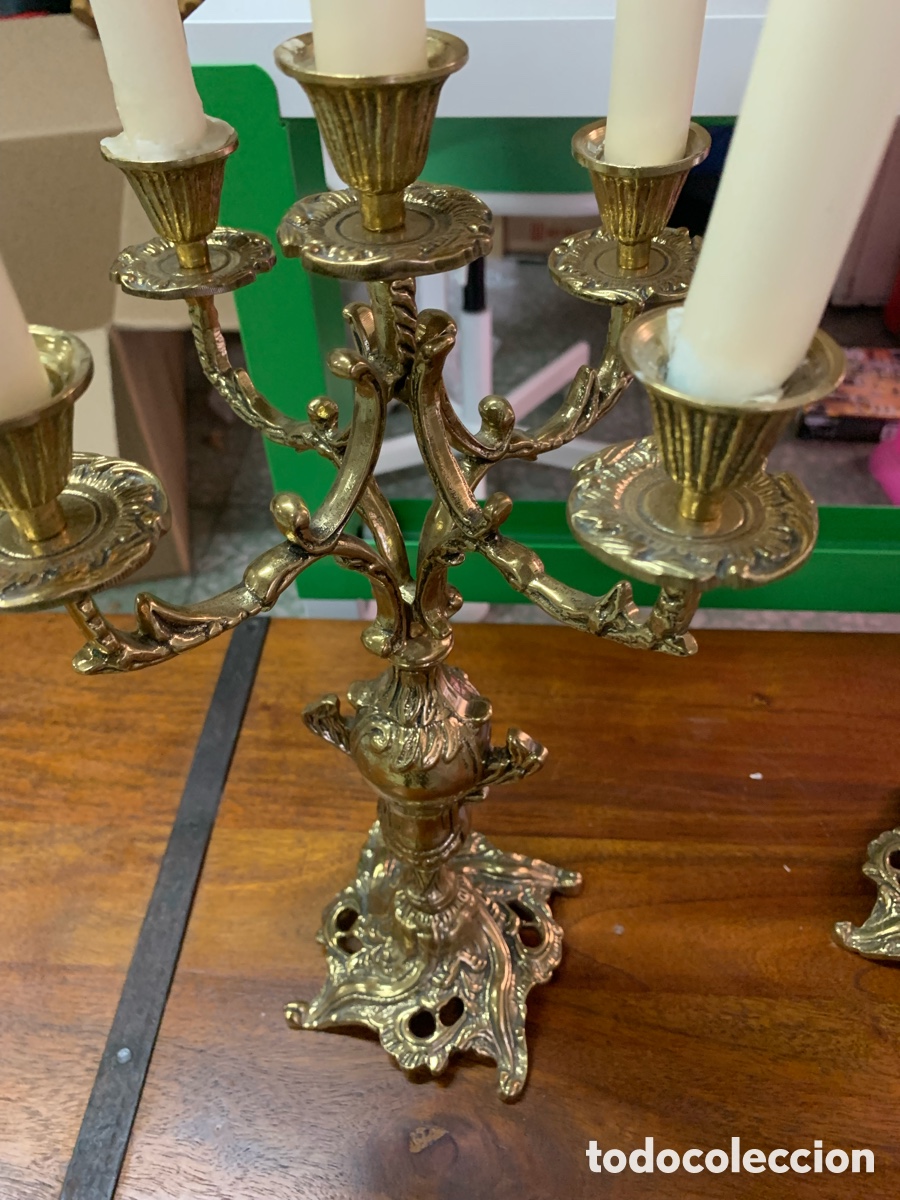Antig&uuml;edades: 02_juego de candelabros - Foto 8
