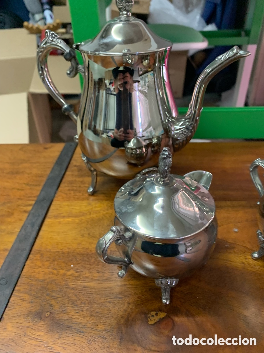 Antig&uuml;edades: 02_ juego de caf&eacute; tetera - Foto 2