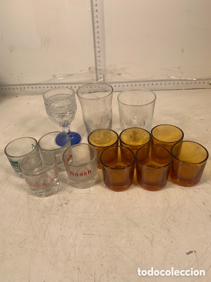Antig&uuml;edades: 01_ lote vasos de chupitos cristal - Foto 3