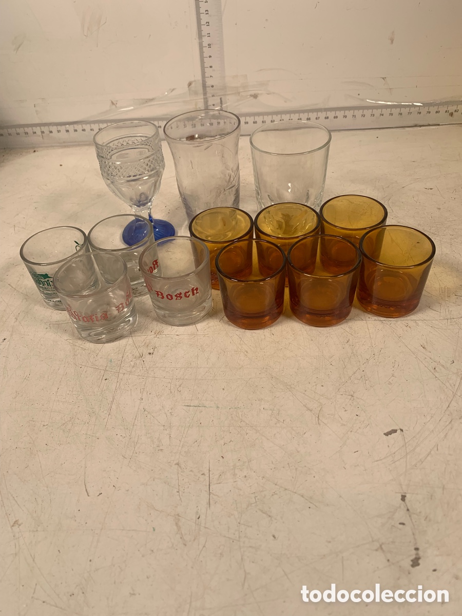 Antig&uuml;edades: 01_ lote vasos de chupitos cristal - Foto 1
