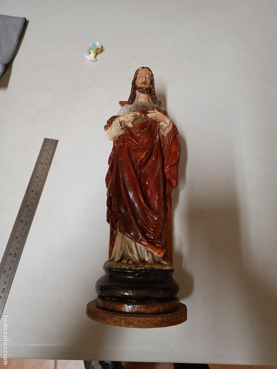 Antig&uuml;edades: Figura del Sagrado Coraz&oacute;n - Foto 1