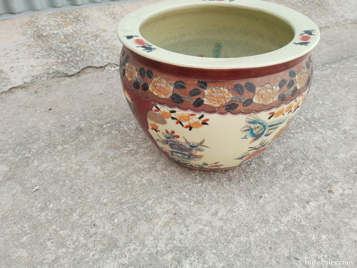 Antig&uuml;edades: macetero chino con pajaros - Foto 2