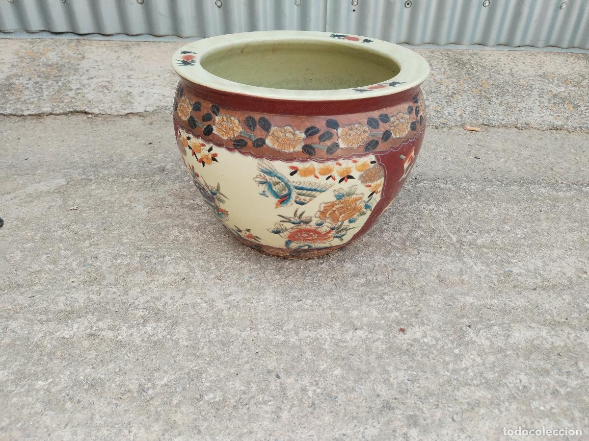 Antig&uuml;edades: macetero chino con pajaros - Foto 1