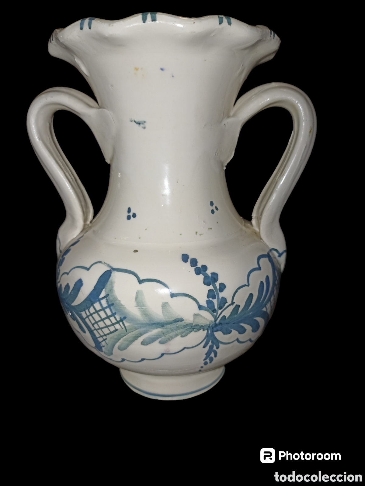 Antig&uuml;edades: Jarr&oacute;n florero centro de ceramica - Foto 2