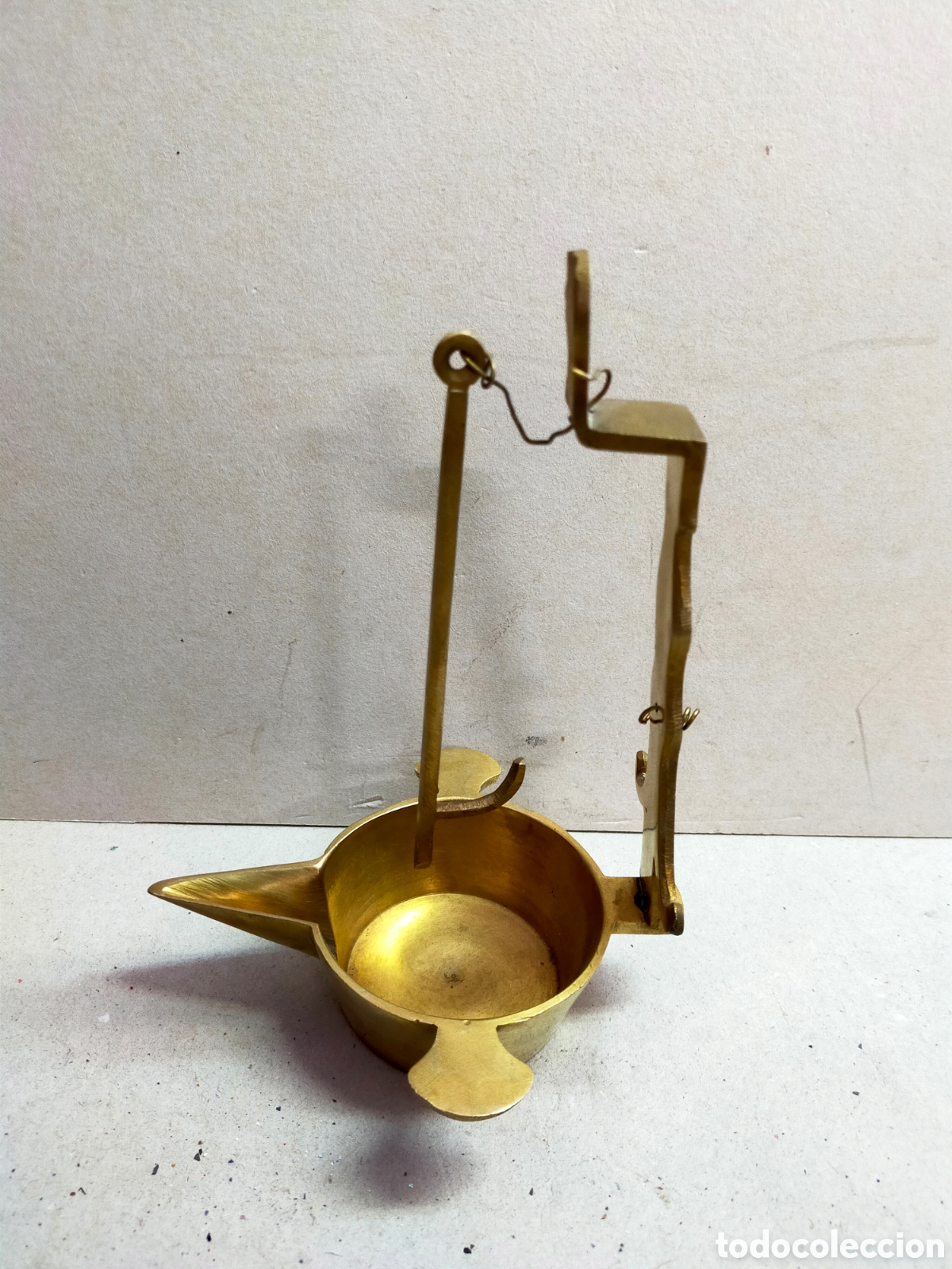 Antig&uuml;edades: LAMPARA LAMPARILLA DE ACEITE DE BRONCE. - Foto 4
