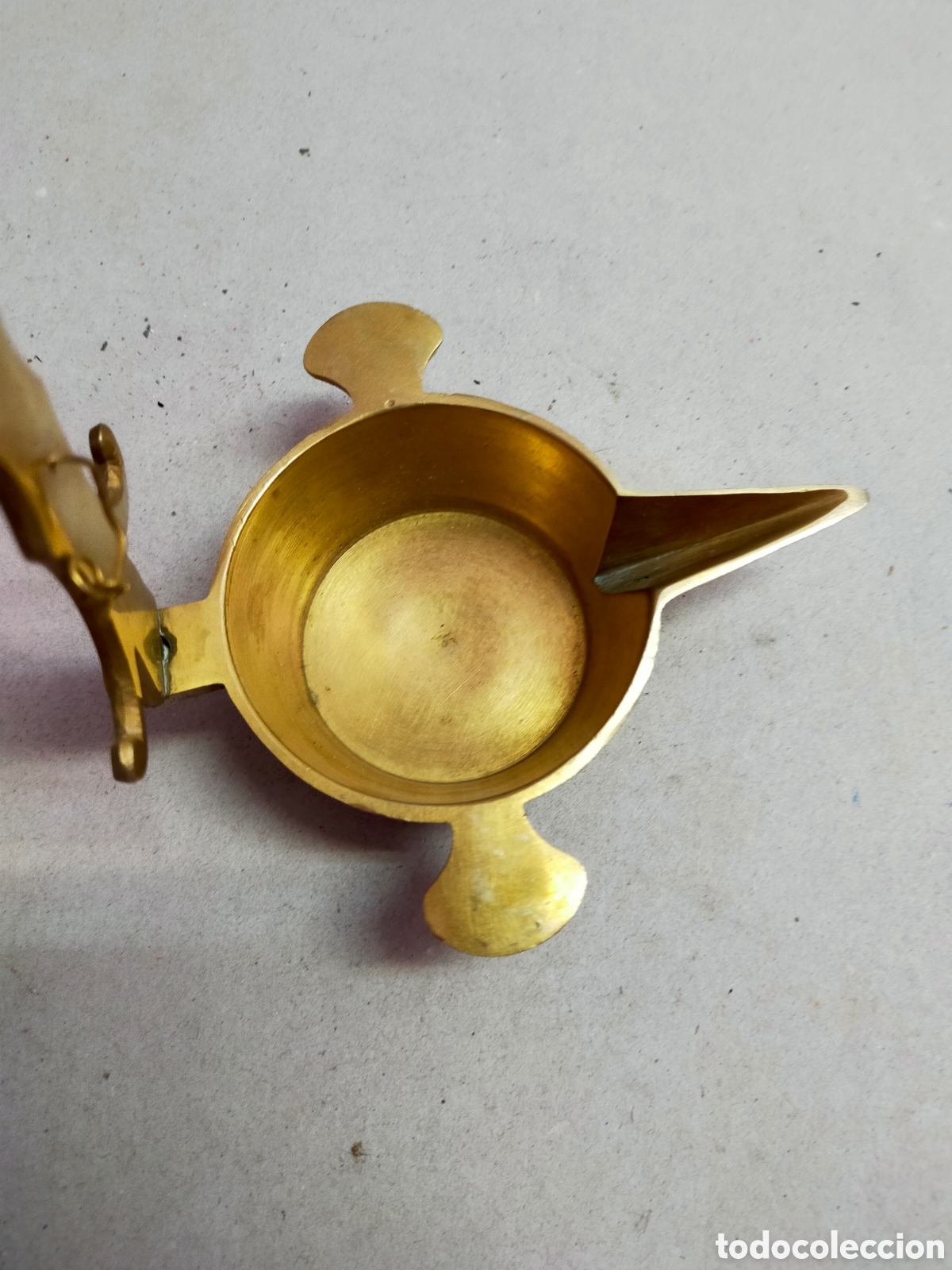 Antig&uuml;edades: LAMPARA LAMPARILLA DE ACEITE DE BRONCE. - Foto 7