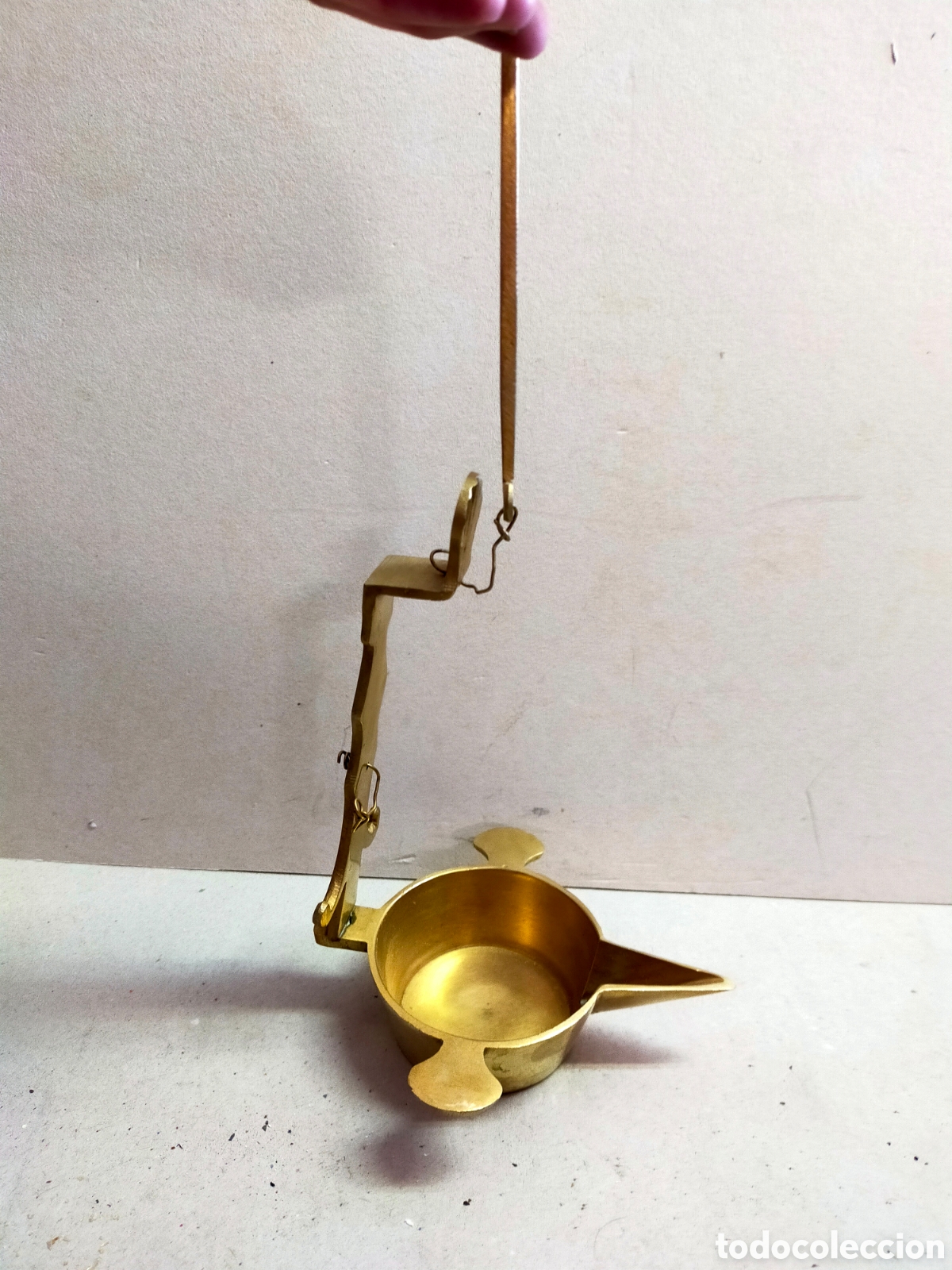 Antig&uuml;edades: LAMPARA LAMPARILLA DE ACEITE DE BRONCE. - Foto 8