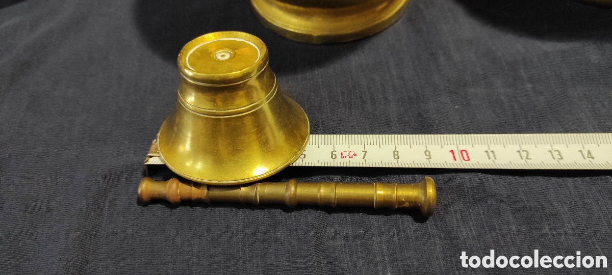 Antig&uuml;edades: Lote de seis almireces / morteros de bronce - Foto 5