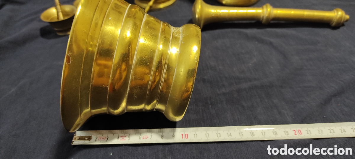 Antig&uuml;edades: Lote de seis almireces / morteros de bronce - Foto 16